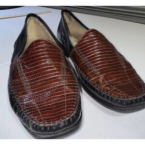 Jonathan Richards Luxury lizard skin Loafers Slip On Shoes Men's Size 10 M